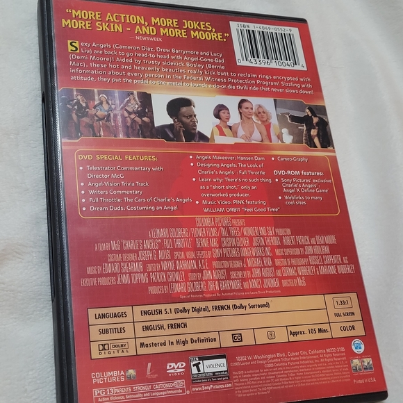 📀 3 for $10 📀 DVD Charlie's Angels Full Throttle (2003) • EUC - Picture 2 of 5